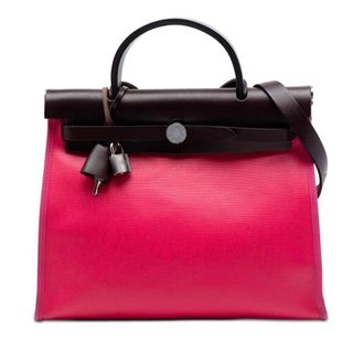Herm&egrave;s Pre-owned Hermes Toile H Berline Herbag Zip 31 Ladies 30LS9Q10XCM3NA2J
