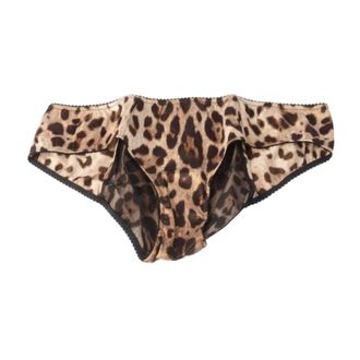 Dolce & Gabbana Animal Print Panties - female - Dolce & Gabbana - Underpants - Brown - 2XL - Underwear
