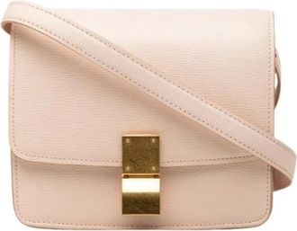 Celine Pre-owned Vintage Leather Shoulder Bag - Dames - Vintage Schoudertas - Roze - ONE Size - Leer - Vintage
