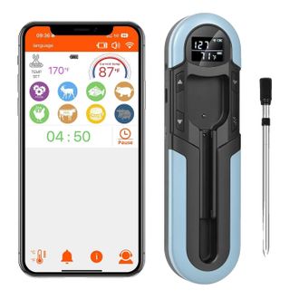 OEM Termometro Per Carne, Connettivit&agrave; Bluetooth, Design Impermeabile, Blu