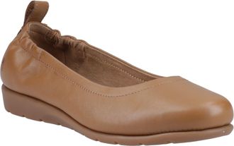 Hush Puppies Skylar Leren Vrouwen Tan Ballerinas