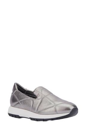 Aquatalia Katya Quilted Weatherproof Slip-On Sneaker in Silver at Nordstrom Rack, Size 10.5