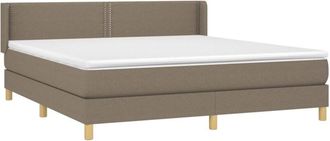 vidaXL Vidaxl - Cama Box Spring Con Colch&oacute;n Tela Gris Taupe 180x200 Cm