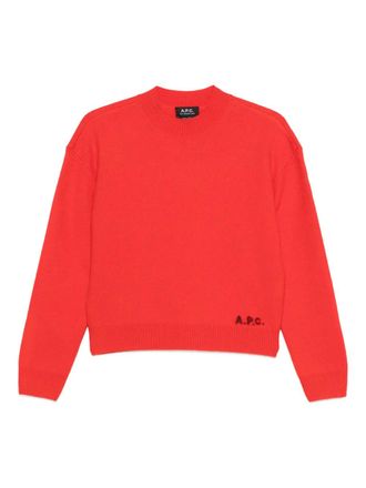A.P.C. Trui met ronde hals - Rood