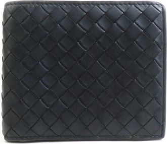 Bottega Veneta Black Intrecciato Wallet (Bi-Fold) (Pre-Owned)