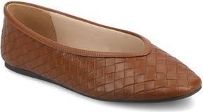 Journee Collection Fortune Flat in Tan Woven at Nordstrom Rack, Size 9.5
