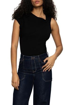 Sanctuary Asymmetric Twist Top in Black at Nordstrom, Size X-Small