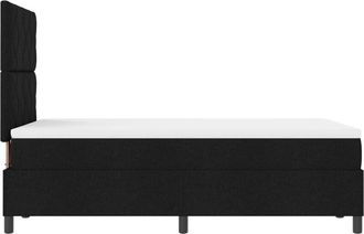 vidaXL Vidaxl - Box Spring Bed with Mattress Black 120 x 200 cm Fabric