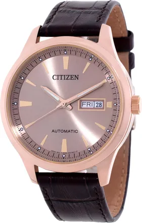 Citizen Mechanical Automatic Rose Gold Dial Mens Watch NY4062-04X