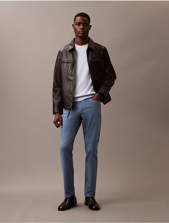 Calvin Klein Mens Slim Move 5-Pocket Pant - Blue - 29W x 30L