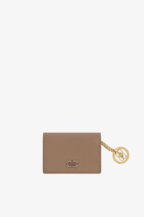 Ganni Coca Mocha Bou Card Holder With Flap in Brown