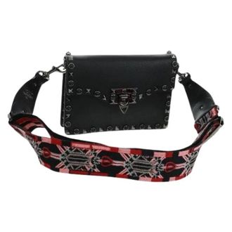 Valentino Pre-owned Leren Schoudertas - Dames - Pre-owned - Zwart - Maat: ONE Size Leer