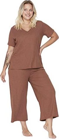 Pantalon De Pyjama Femme Long Et Large - Coton Doux à Poignets - Coupe Droit Rayé - Grandes Tailles - Confort Maison - 6