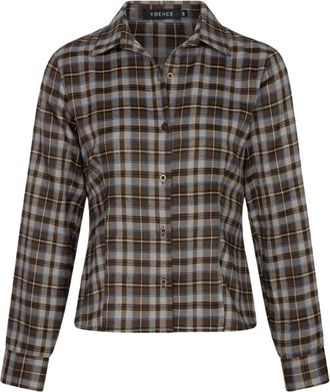 Ydence Ydence - Tamila Blouse - Dames - Blouses & Shirts - Bruin - Maat: M Leer