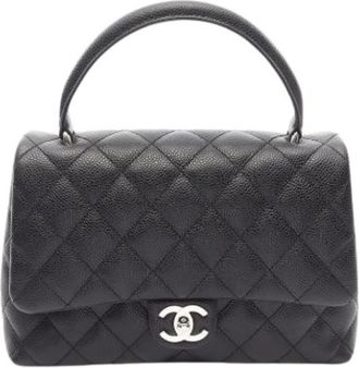 Chanel Pre-owned Vintage Handbag - Dames - Vintage Handtas - Zwart - ONE Size - Leer - Vintage