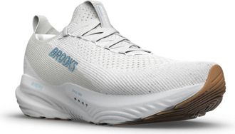 Brooks Mens Glycerin 22 Stealthfit Running Shoes In White/oyster