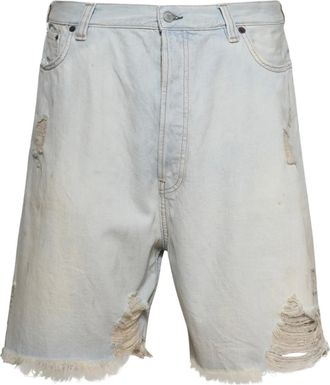 Acne Studios distressed-effect shorts - Blue