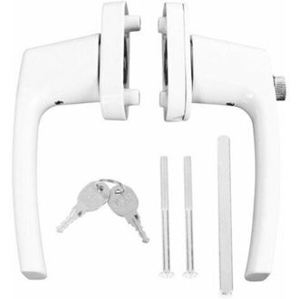 OEM Manilla Doble Gruesa Y Robusta Con Llave Para Puertas Y Ventanas (blanca) -crezuo