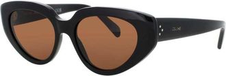 Celine Ladies Brown Rectangular Sunglasses CL40286I01E