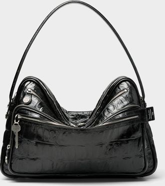 Acne Studios Mens Camero faux-croc leather purse