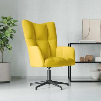 vidaXL Sill&oacute;n De Relax De Terciopelo Amarillo Mostaza Vidaxl