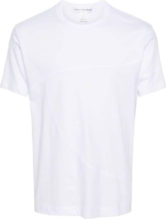 Comme Des Gar&ccedil;ons panelled cotton T-shirt - men - Cotton - S - White