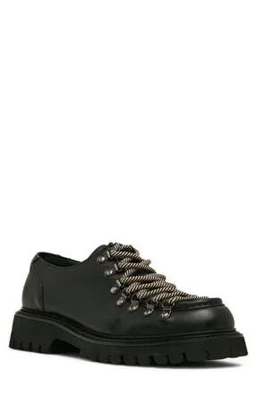 Steve Madden Campello Leather Moc Toe Oxford in Black Leather at Nordstrom, Size 11.5