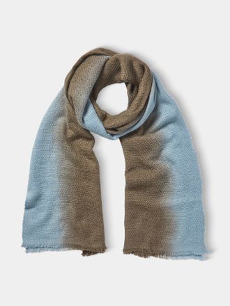 Me&K Womens Cashmere Ombr&eacute;-Border Scarf (78.5in/2m)