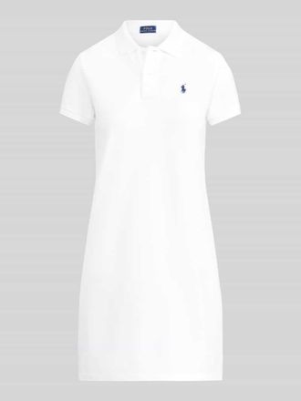 Polo Ralph Lauren Regular Fit Minikleid mit Logo-Stitching Modell Polo in Weiss, Gr&ouml;&szlig;e XL
