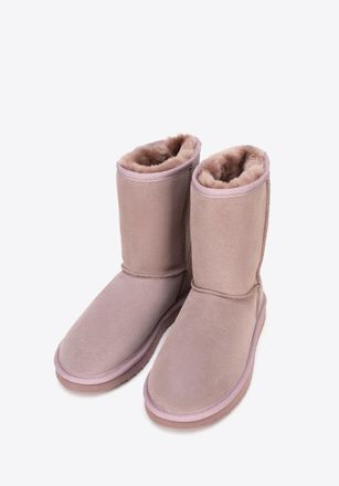 Wittchen Dames Su&egrave;de Enkellaarsjes met Wollen Voering, Donkerroze