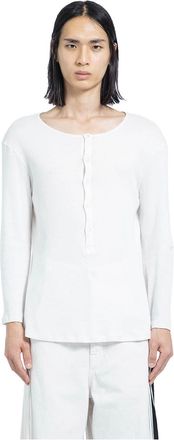 Ann Demeulemeester Ilyas Serafino Top in Cotton Rib Jersey