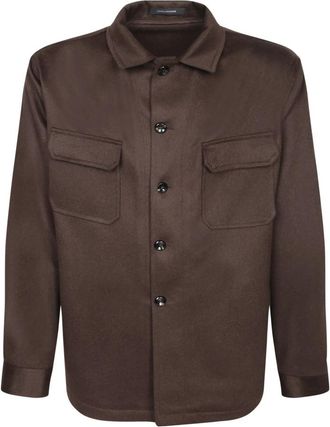 Tagliatore Overshirt - Heren - Casual Overhemden - Bruin - L - Overhemden