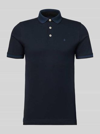 Jack & Jones Jack & Jones Slim Fit Poloshirt mit Viskose-Anteil Modell Paulos in Marine, Gr&ouml;&szlig;e XXL