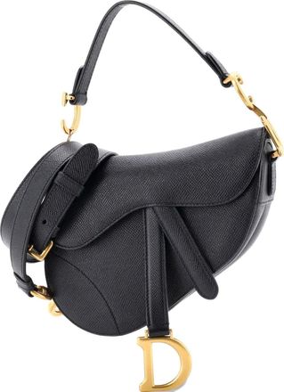 Dior Saddle Handbag with Strap Leather Mini shoulder bag - Nero