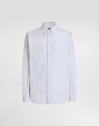 Dolce & Gabbana Striped Poplin Martini Shirt - Man Shirts Multicolor 37