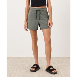 Pact CloudKnit Curved Hem Short in Castor Green at Nordstrom, Size Xx-Large