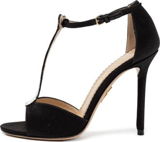 Charlotte Olympia Sandali Monochrome Skeleton con cinturino a T Pre-owned 105mm - Nero