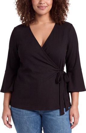Anne Klein Plus Handkerchief Ruffle Shirt