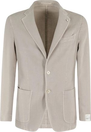 L.B.M. 1911 Katoenen Casual Overhemd - Heren - Blazers - Bruin - L - Katoen - Jassen