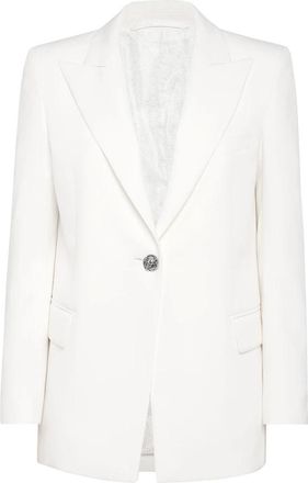 Philipp Plein Blazer Skull - Dames - Blazers - Wit - M - Polyester - Jassen