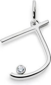 Monica Vinader Lab Grown Diamond Initial Pendant in Sterling Silver J at Nordstrom
