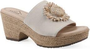 White Mountain Birkley Wedge Sandal in Off White/Tumbled Nubuck at Nordstrom Rack, Size 8.5