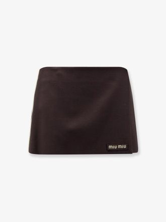 Miu Miu Gonna Mini in mohair e lana vergine - MIU MIU - gender_Woman