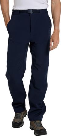 Mountain Warehouse Rockcliffe Mens Softshell Hiking Trousers - Comfortable Windproof Trousers with Zipped Pockets & Adjustable Waist - Autumn Winter Walking & Outdoors N