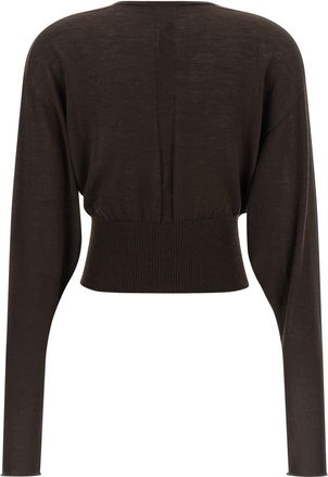 Rick Owens Womens Brown Virgin Wool Shirt