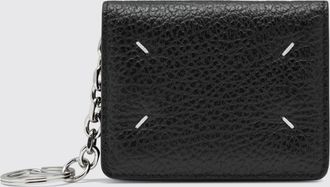 Maison Margiela Portacarte bifold in pelle a grana con Four Stitches