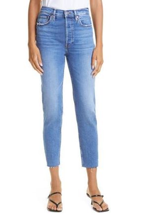 Re/Done Originals High Waist Ankle Jeans in Indigo Storm at Nordstrom Rack, Size 25
