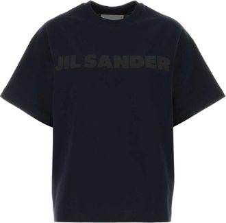 Jil Sander Navy Blue Cotton T-Shirt
