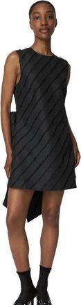 Stella Nova Zwarte Mini Jurk met Strikdetail - Dames - Korte kleedjes - Zwart - XS - Polyester - Kleedjes