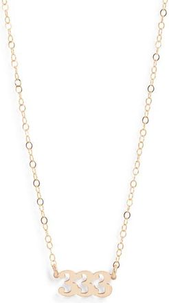 Set & Stones Angel Number Pendant Necklace in Gold /333 at Nordstrom